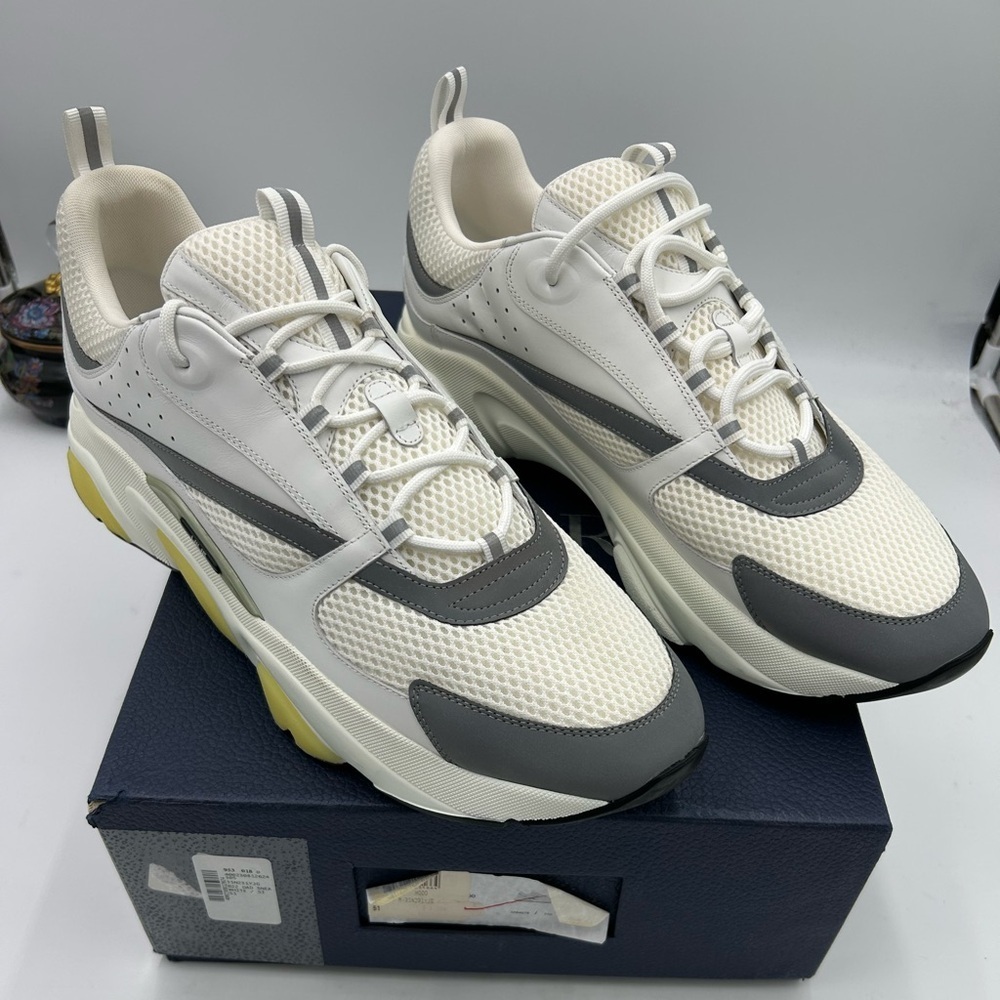 Men's Dior B 22 white/gray sneakers size 51 made in Italy